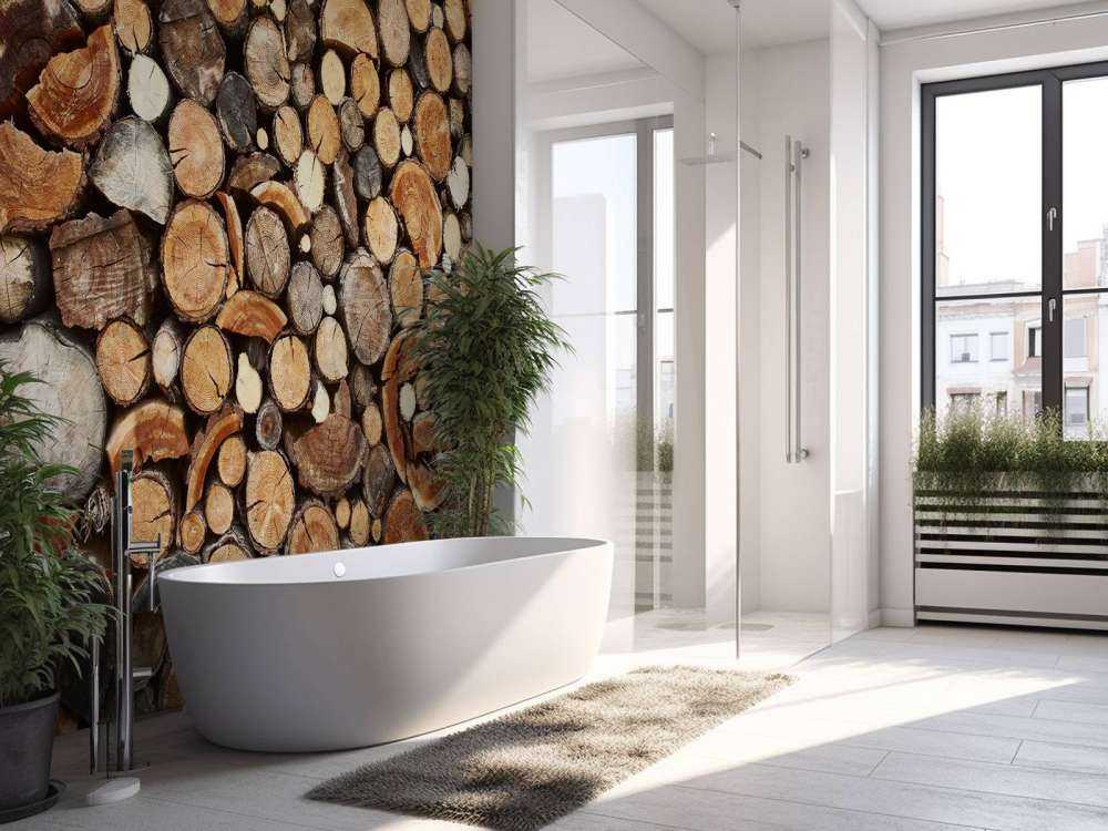 Tronchi d'albero impilati