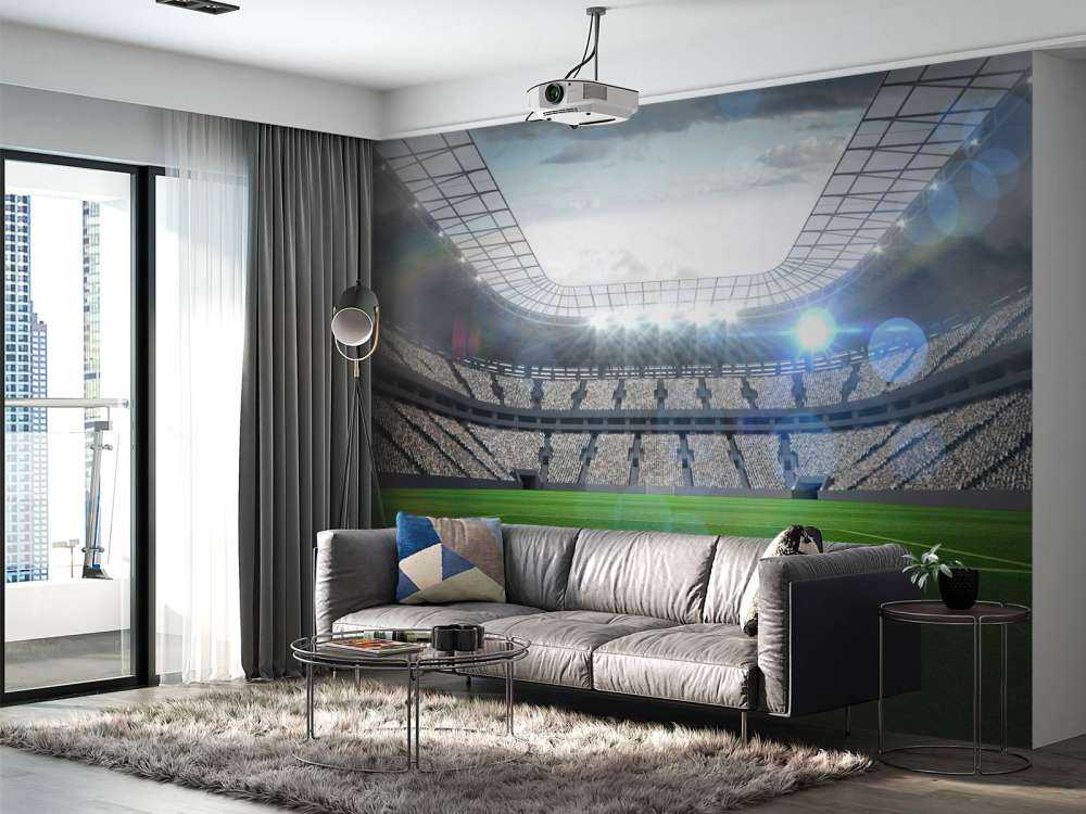 Stadio con tetto aperto