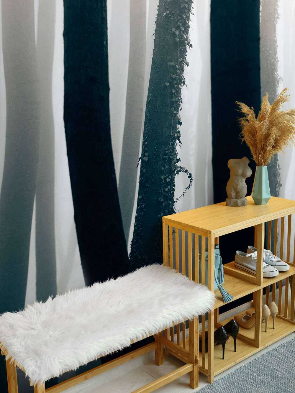 Nebbia nella foresta di faggio