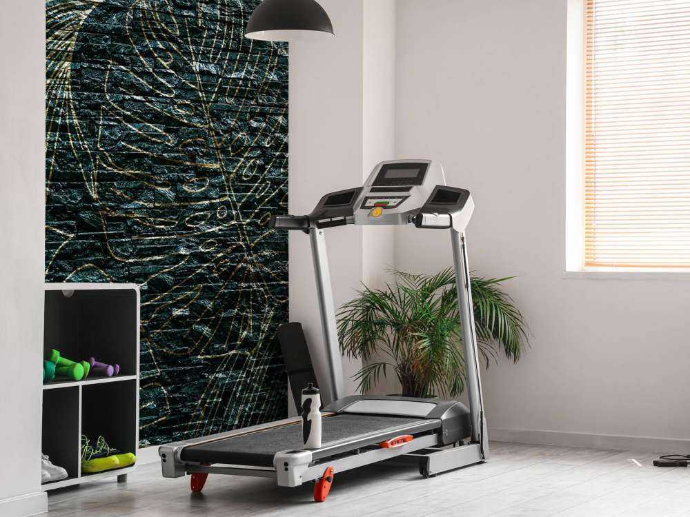 Disegno murale con foglie