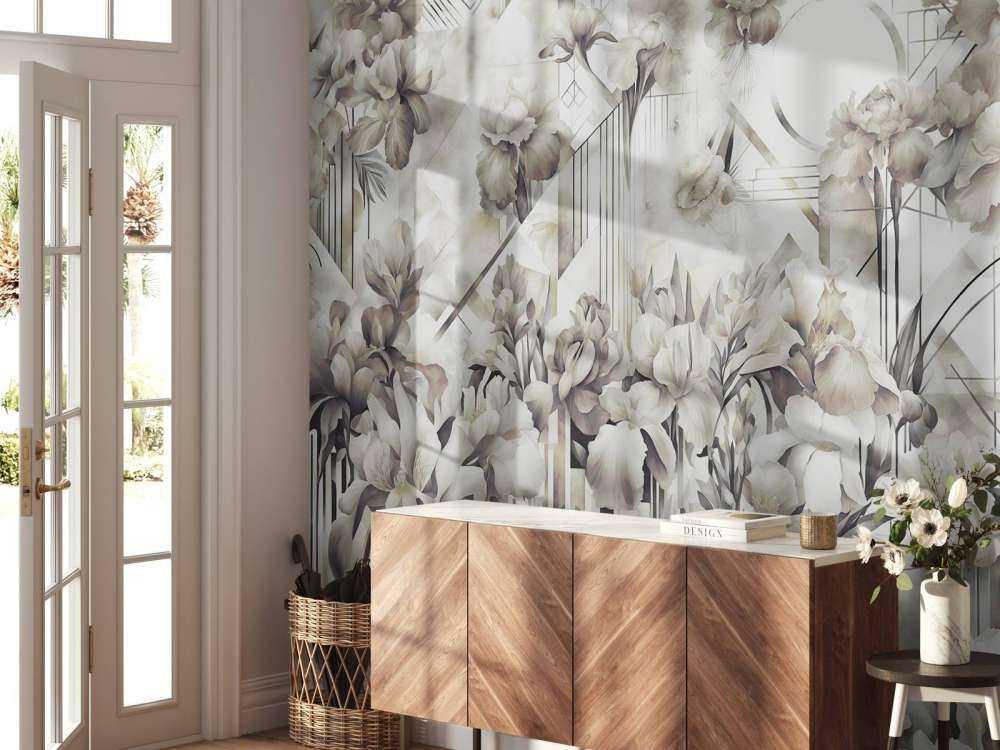 Enormi Iris Acquerello Verdi