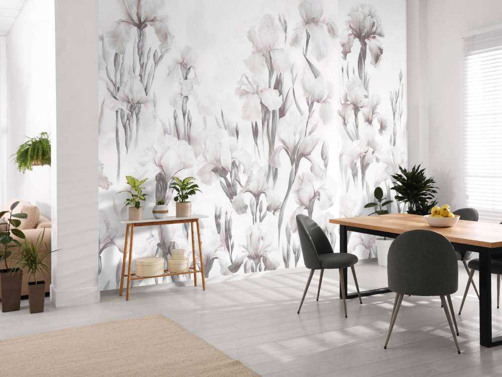 Iris danzano grigio morbido senza soluzione di continuità