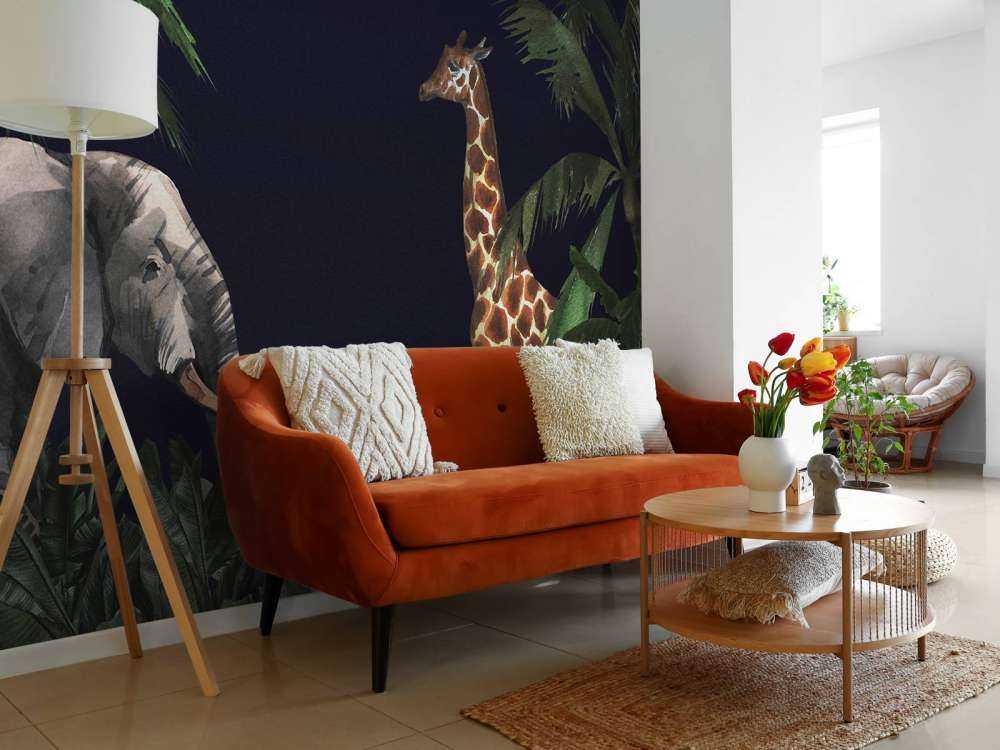 Jungle dieren bij nacht