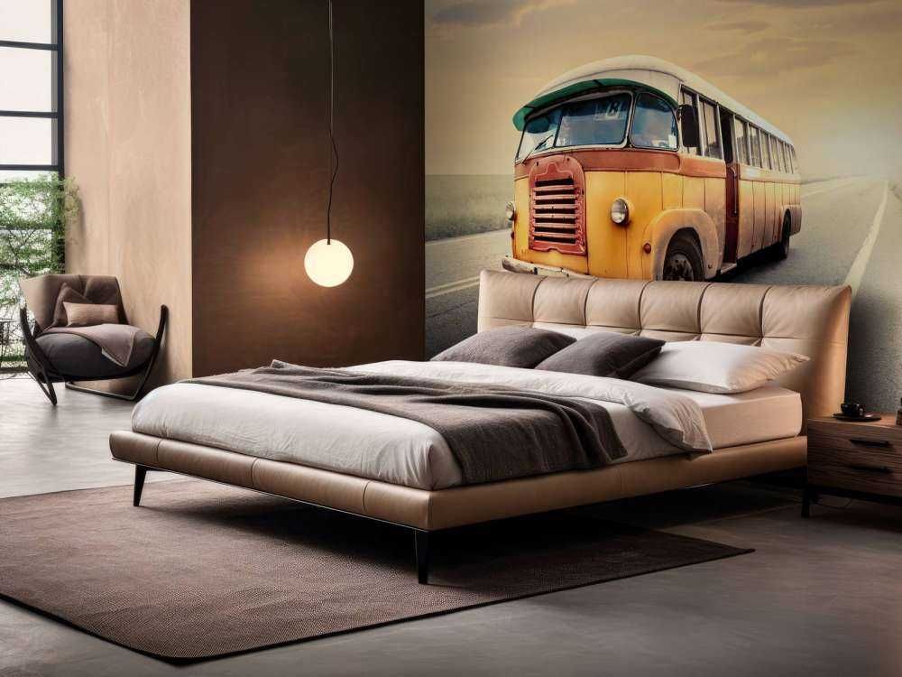 Autobus su una strada deserta