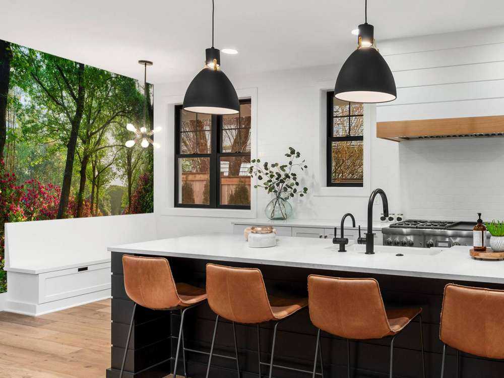 L'alba al sentiero con i rododendri