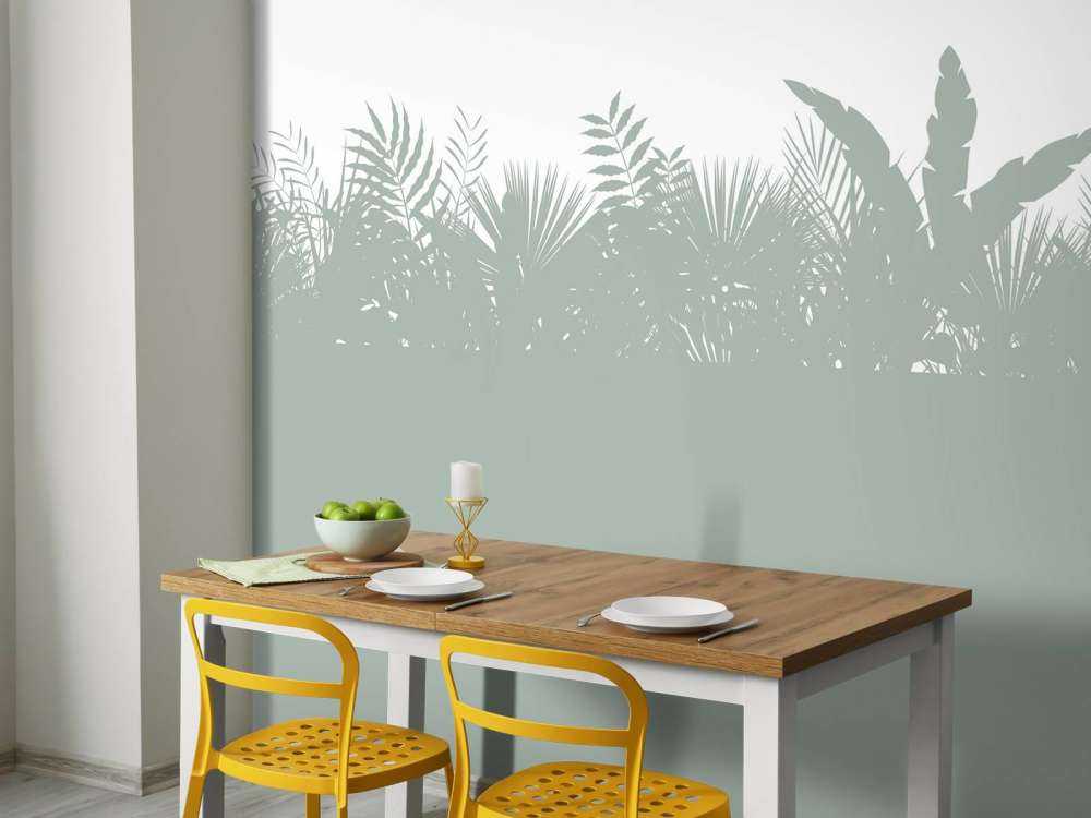 Sagome di foglie di palma, verde chiaro