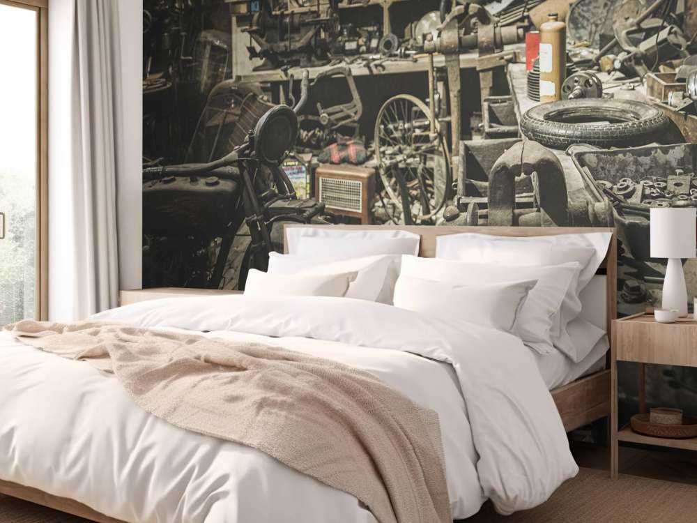 Vecchia officina di motori