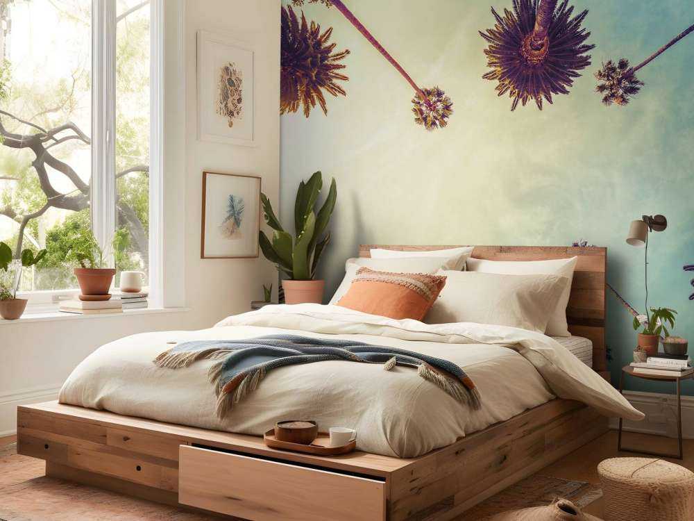 Vista dal basso delle palme