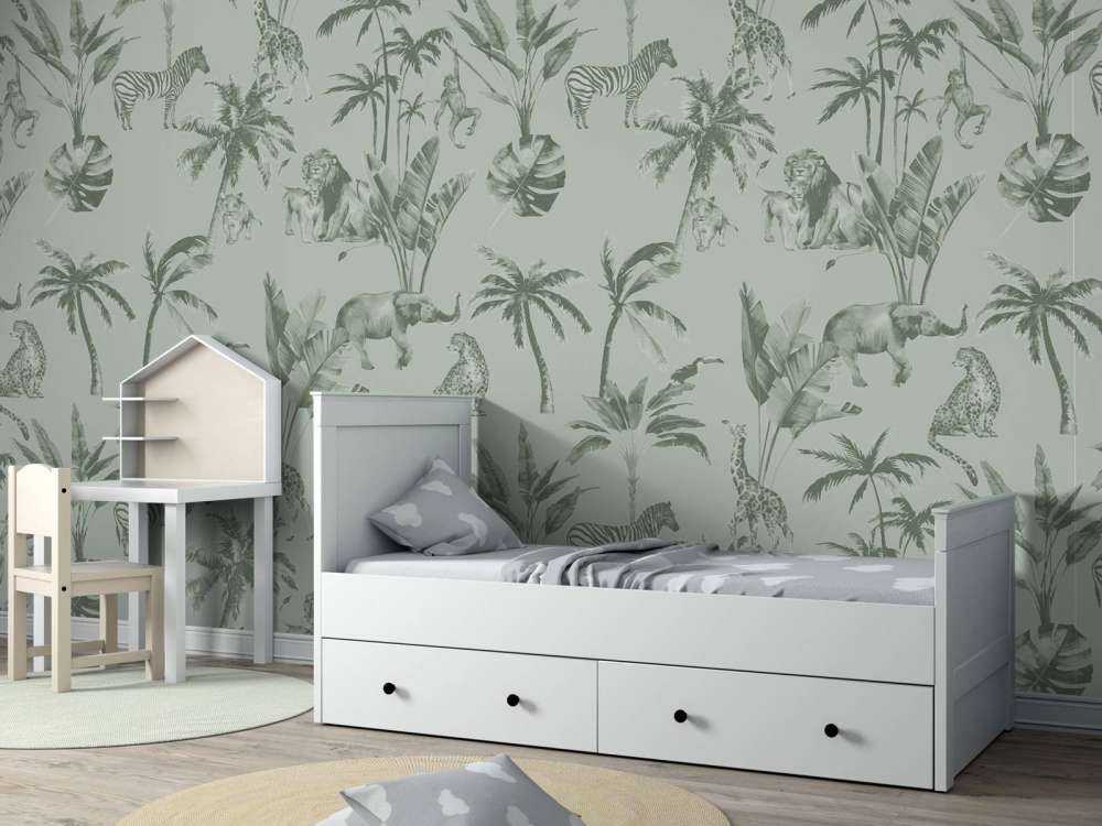 Motivo giungla animale verde