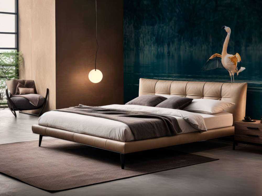 Fenicottero in un lago deserto