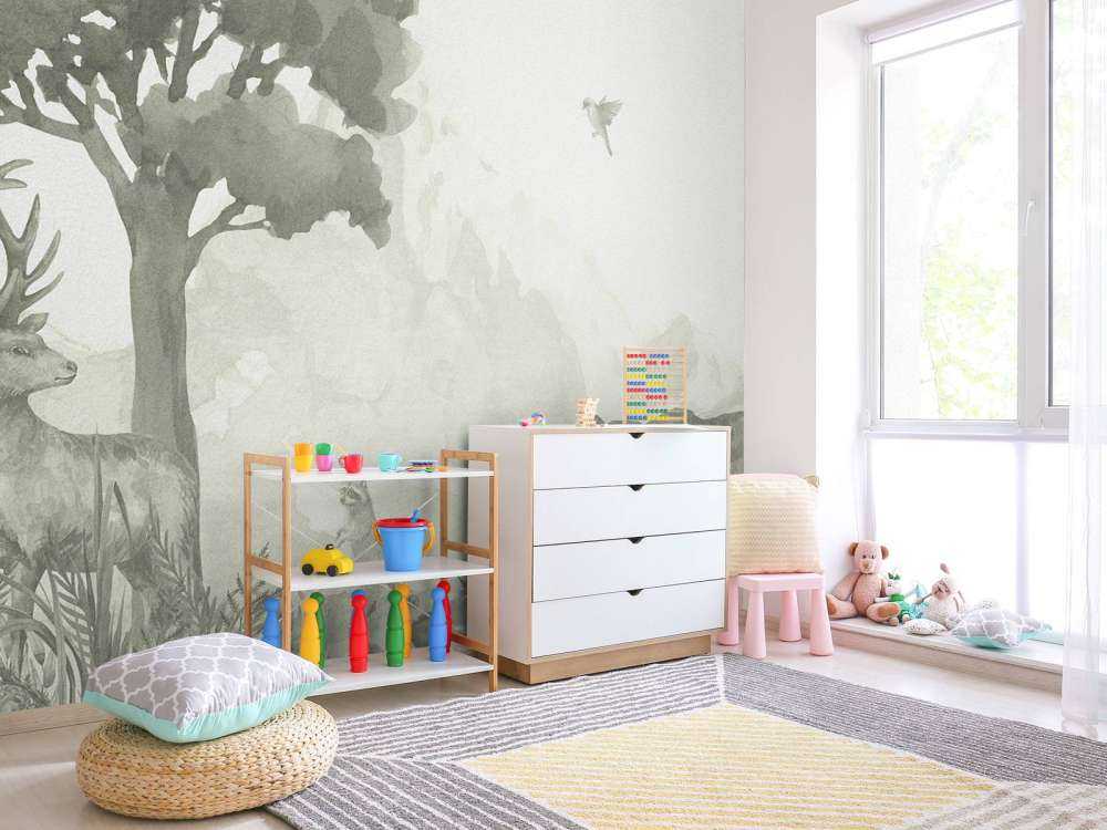 Animali della foresta in verde