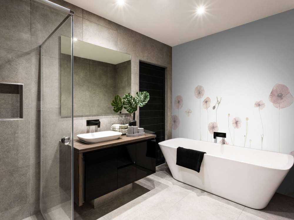 Campo di fiori di papavero rosa antico