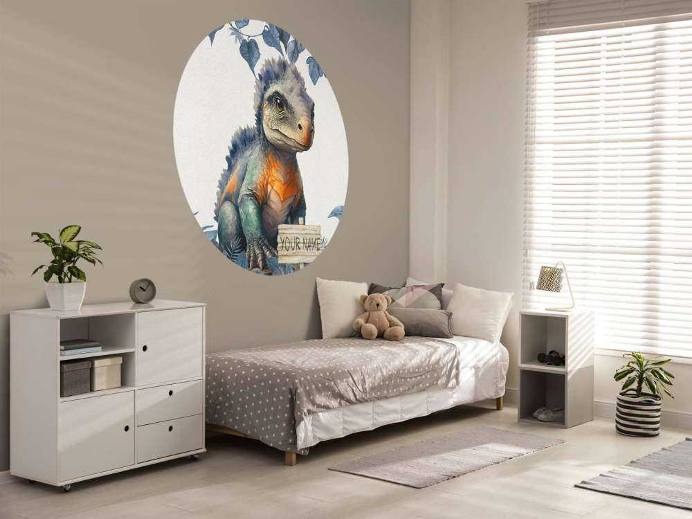 Baby ankylosaurus nella giungla blu