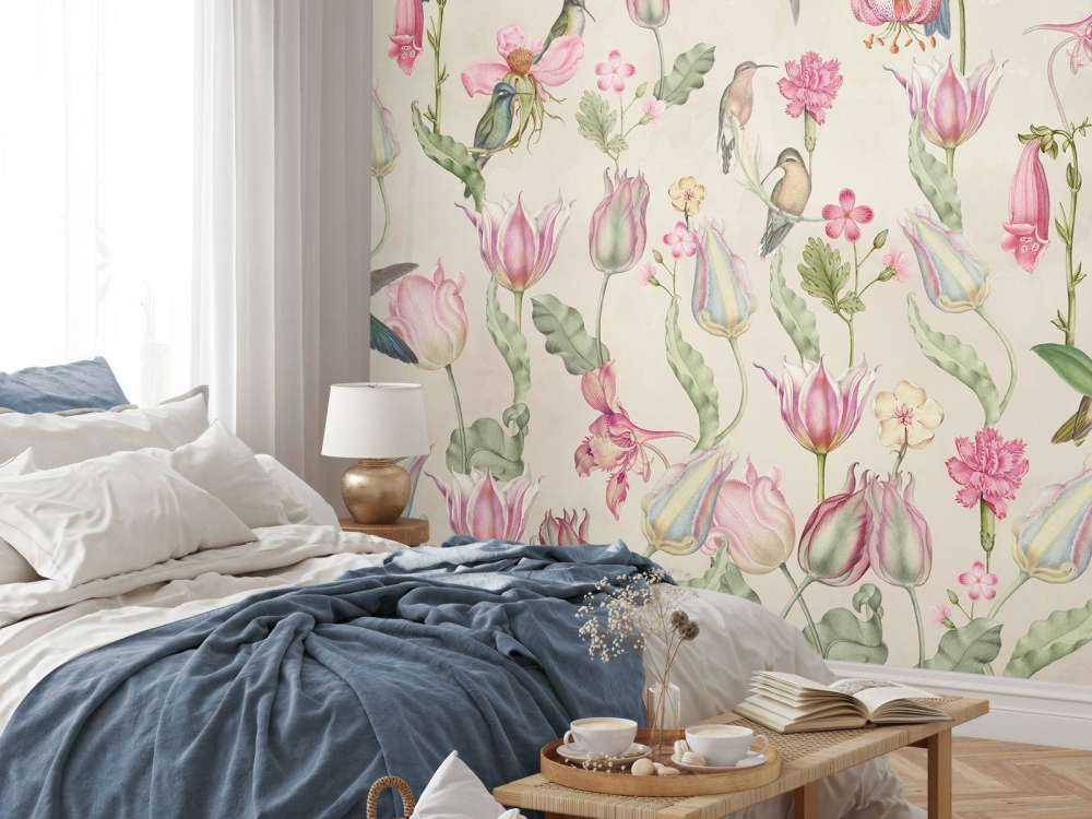 Sinfonia di Colibrì Primaverile - Eleganza Crema Blush