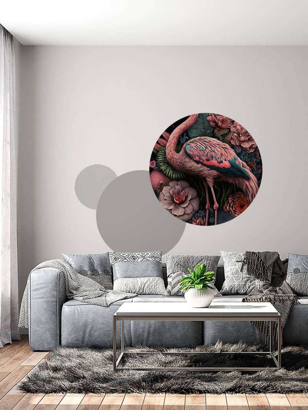 Notte di Splendore Floreale dei Fenicotteri