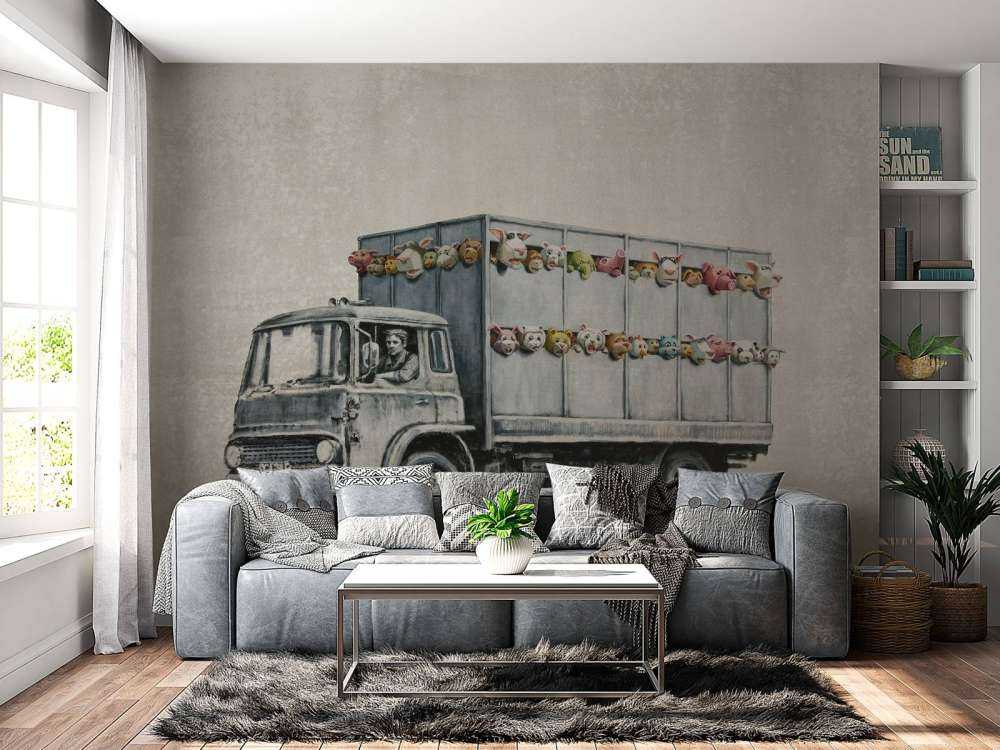 Banksy - Meat truck, soft concrete