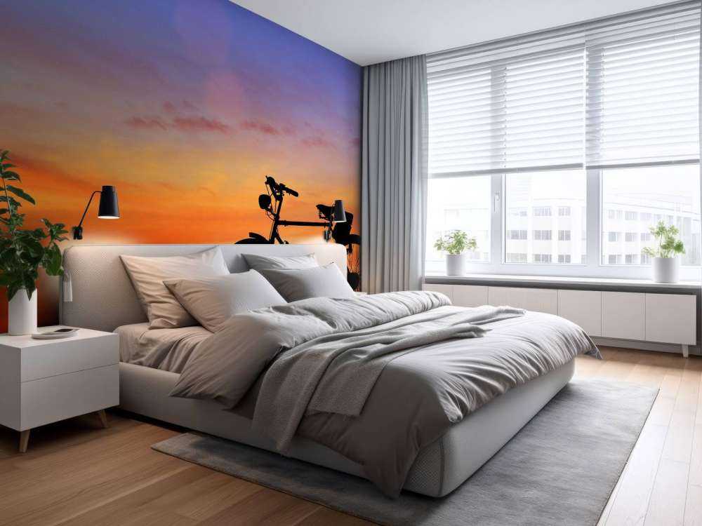 Bicicletta vintage al tramonto