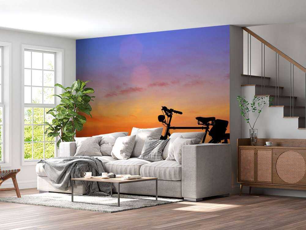 Bicicletta vintage al tramonto