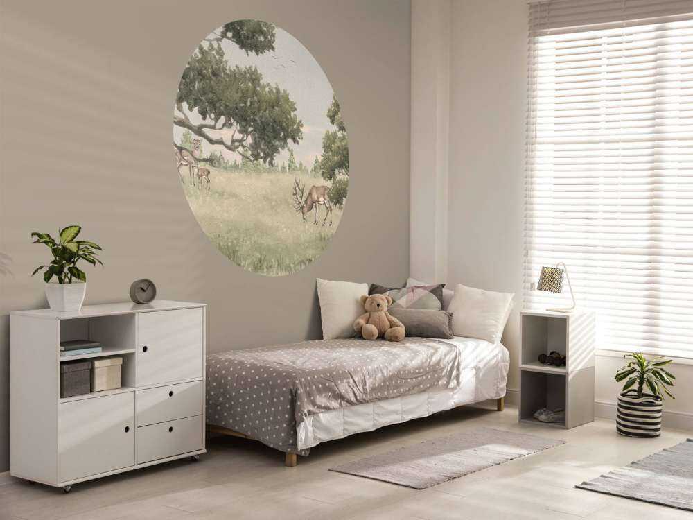 Paesaggio con animali in beige