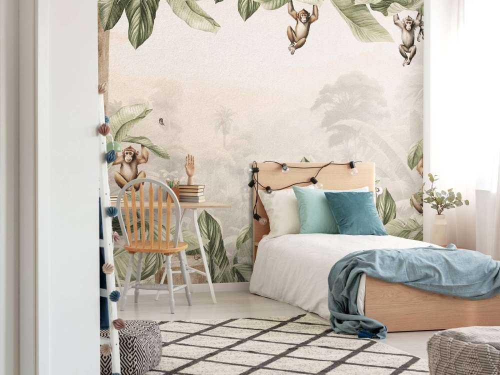 Paesaggio con scimmia