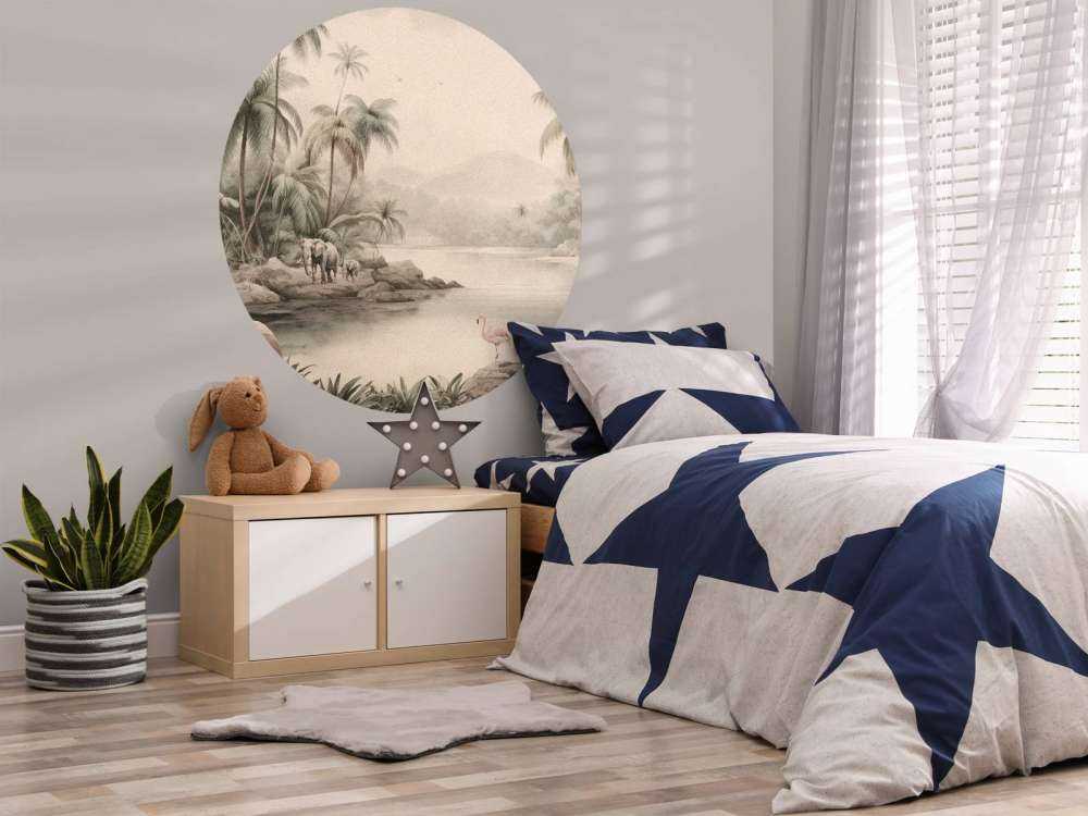 Paesaggio con animali nella giungla