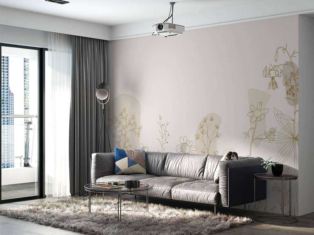 Campo di fiori alto beige e colori della natura