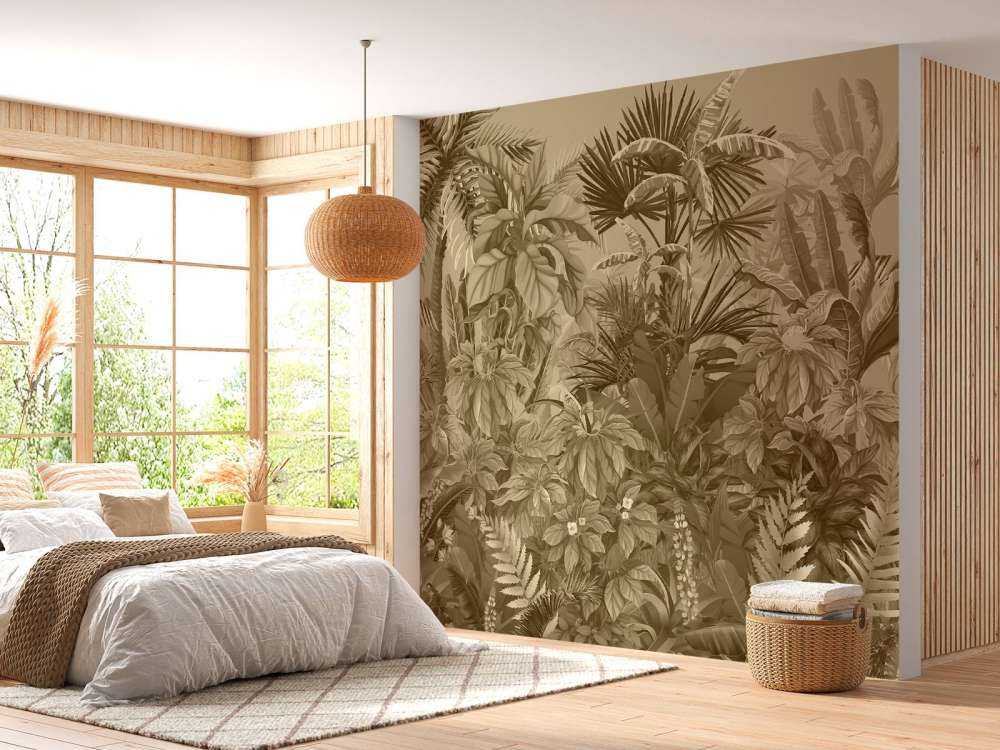 Giungla tropicale color seppia