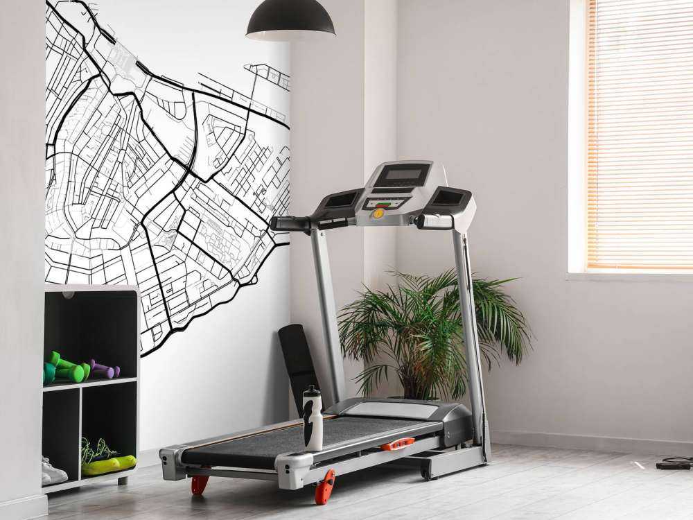 Mappa del centro di Amsterdam, bianco