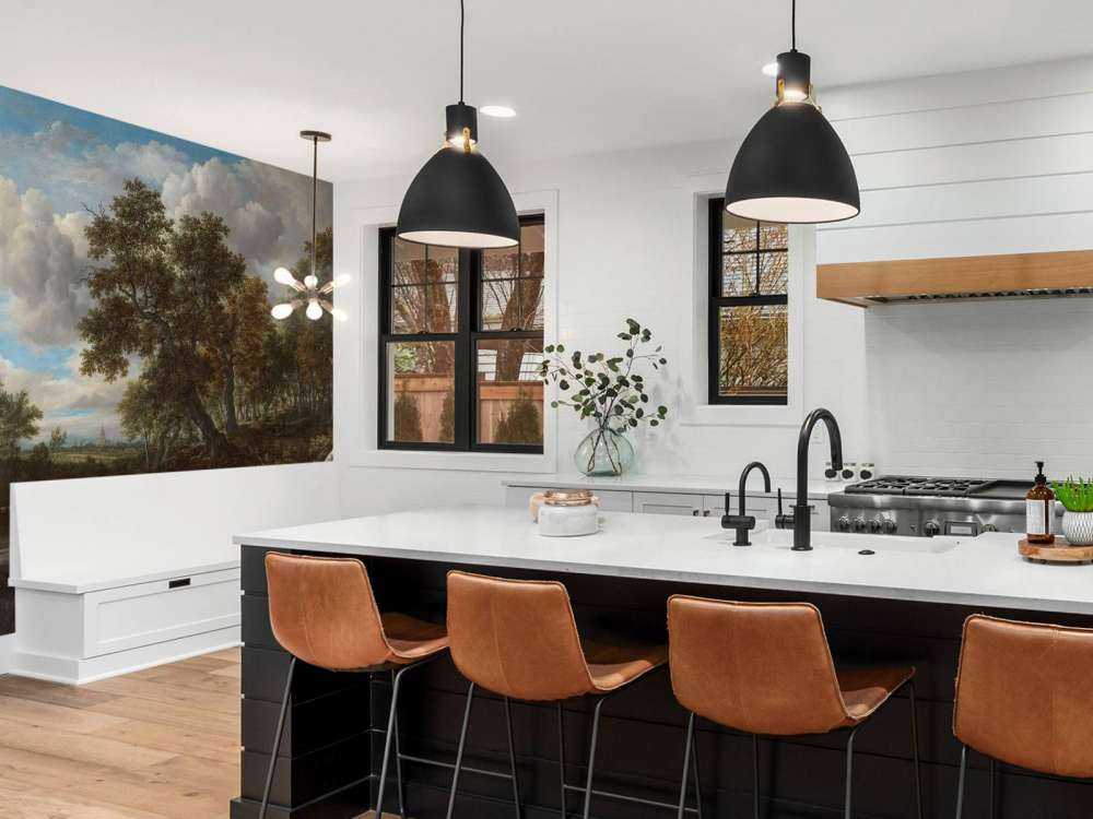 Paesaggio con cascata