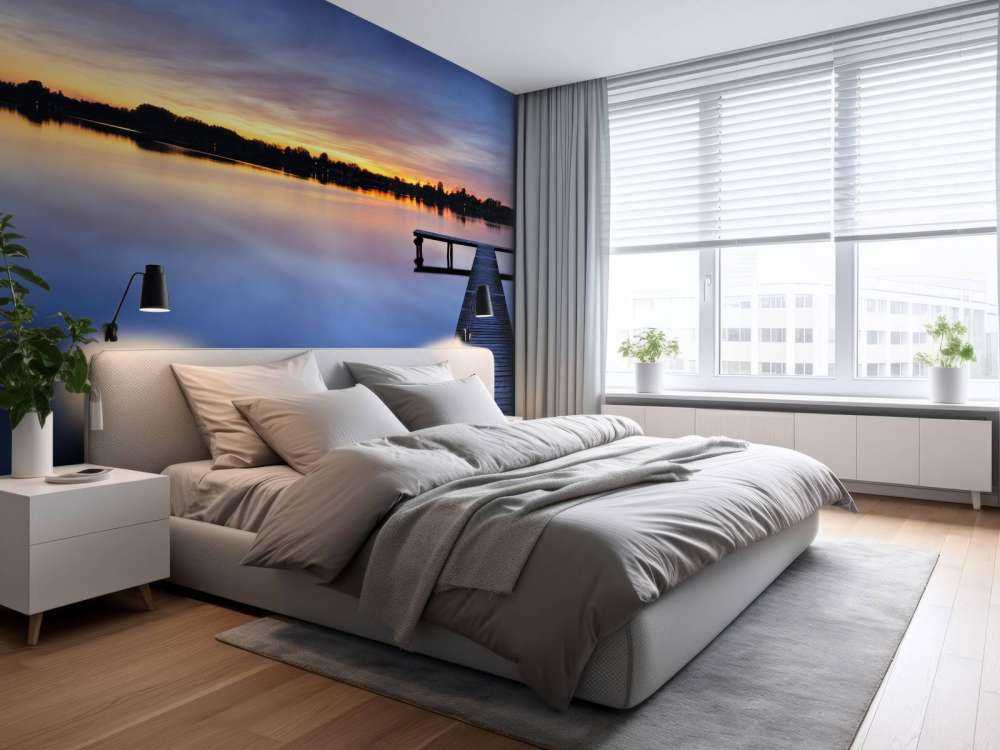 Ponteggi con cielo blu scuro