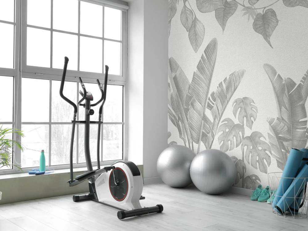 Piante della giungla in tonalità di grigio