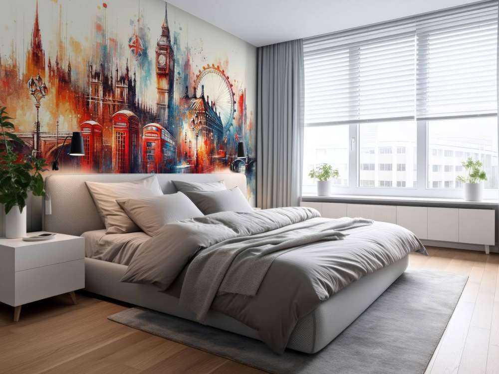 Skyline di Londra ad acquerello