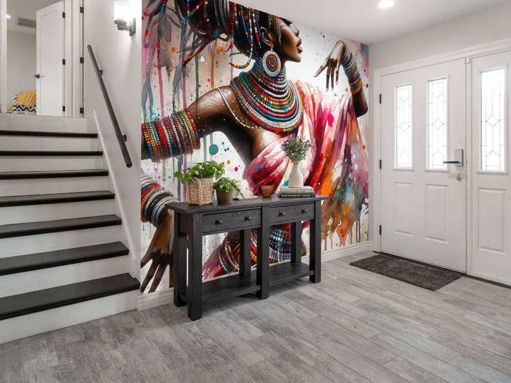 Danzatore africano ad acquerello