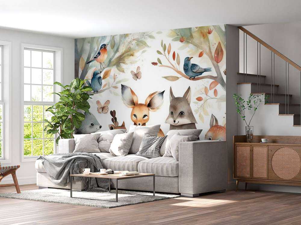 Narrazione del Bosco Insieme Acquerello