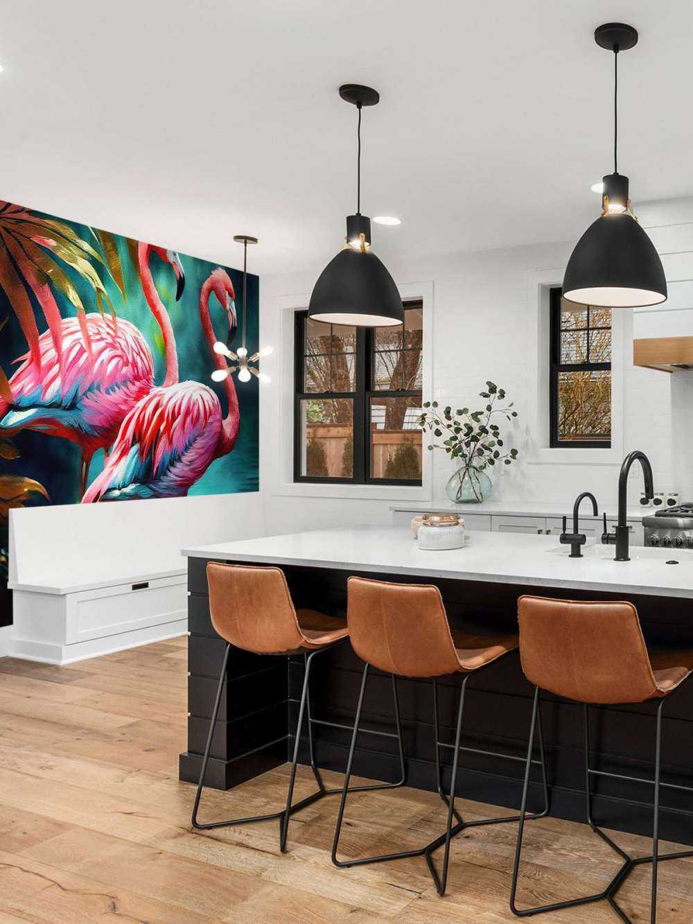 Duo di Fenicotteri Rosa Velluto