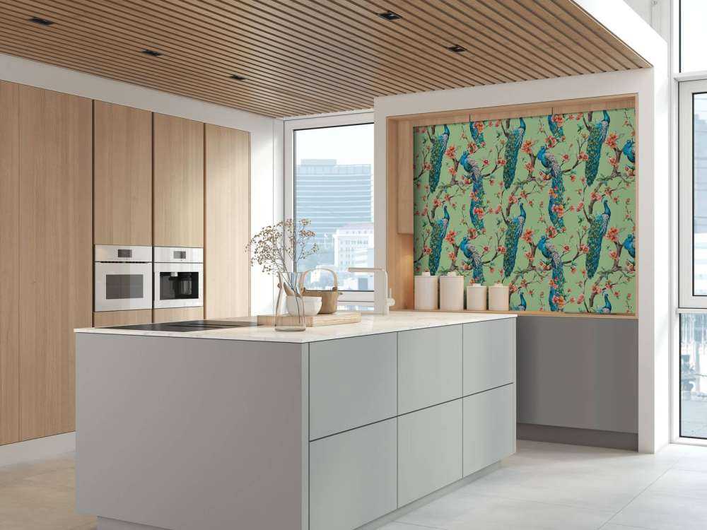 Pavone con Fiori da Giardino