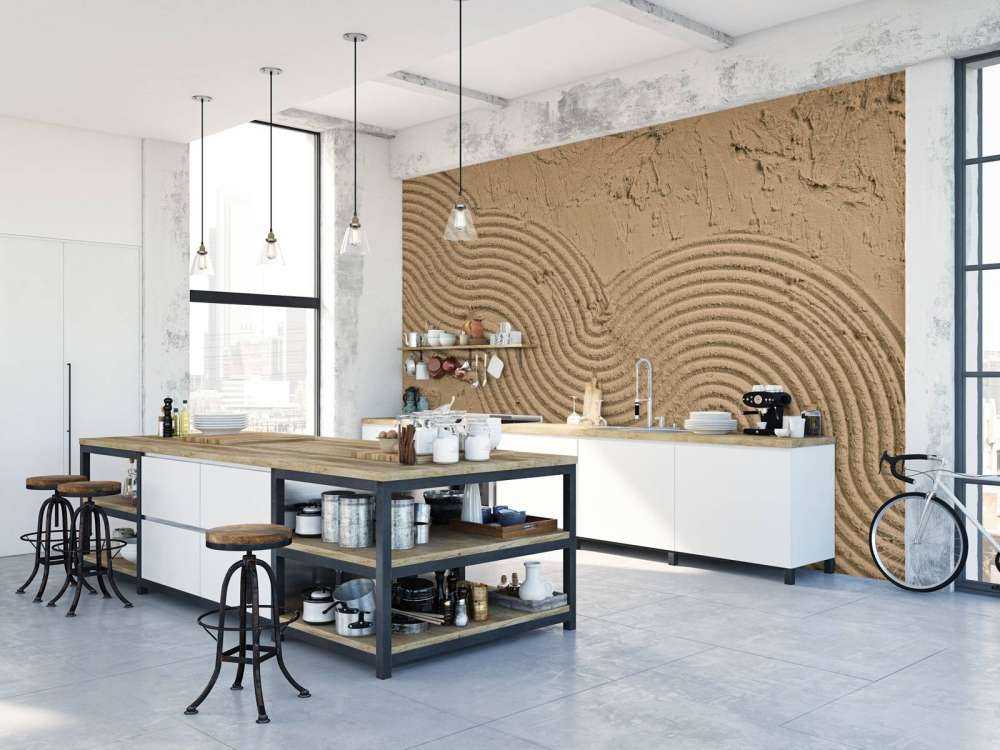 Linee e strutture organiche in marrone dorato