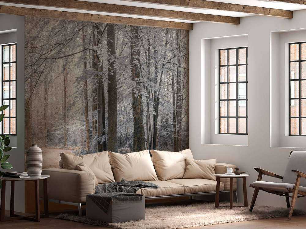 Alberi con foglie bianche