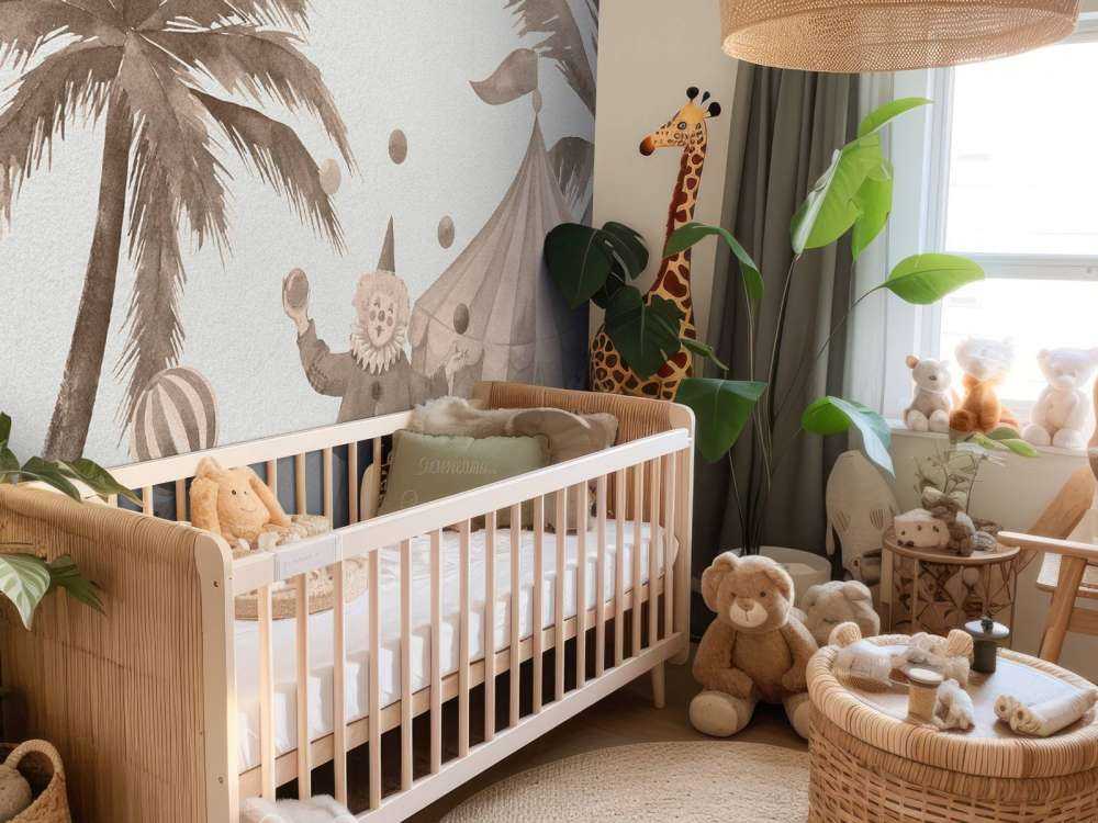 Animali da circo allegri color tortora