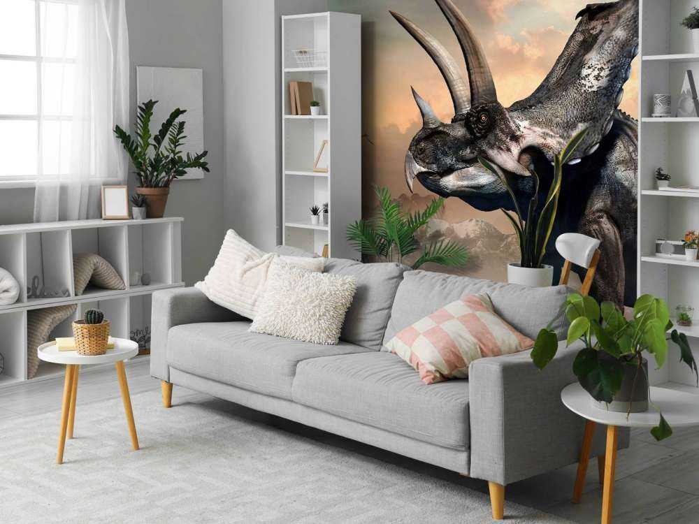 Dinosauri nella nebbia del mattino