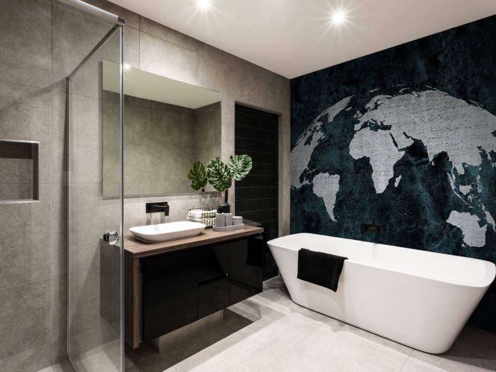 Mappa del mondo struttura in cemento armato