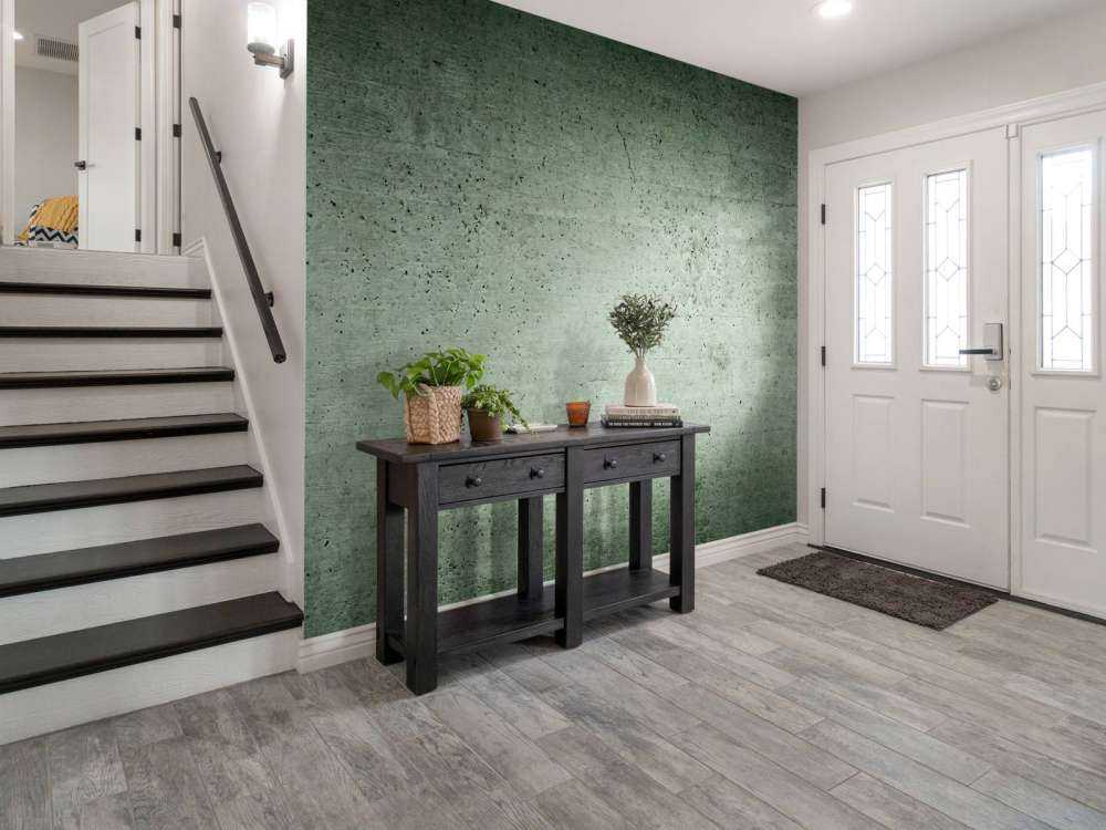 Parete di cemento verde