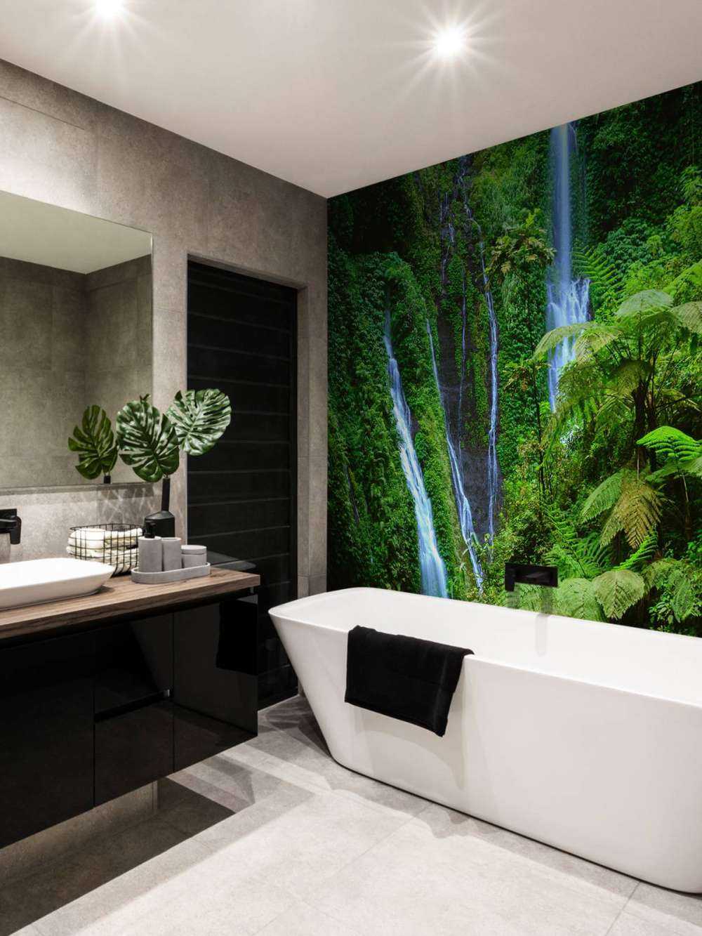 Giungla verde e cascate