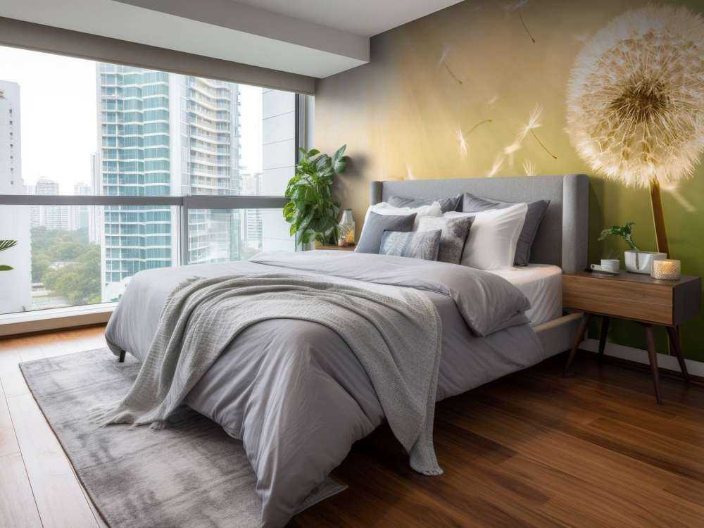 Dente di leone nel vento