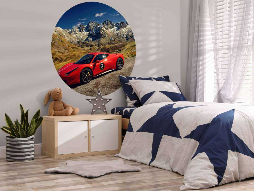 Ferrari 458 con le cime alpine