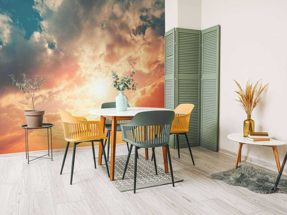 Cielo colorato con le nuvole