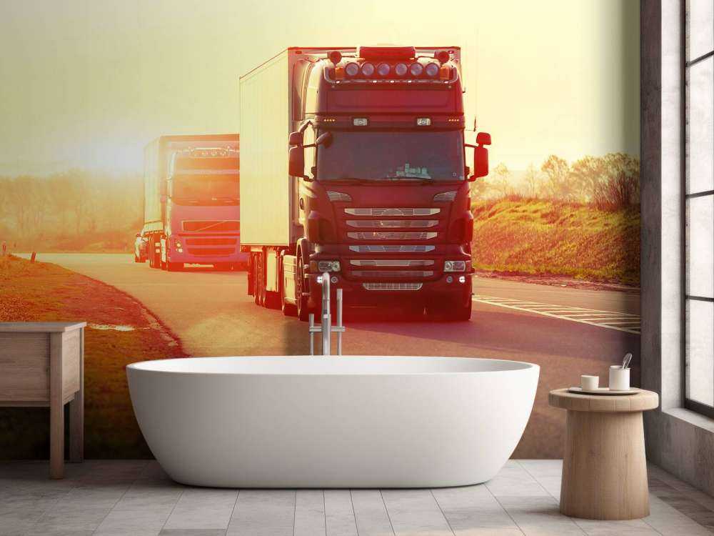 Camion su un'autostrada