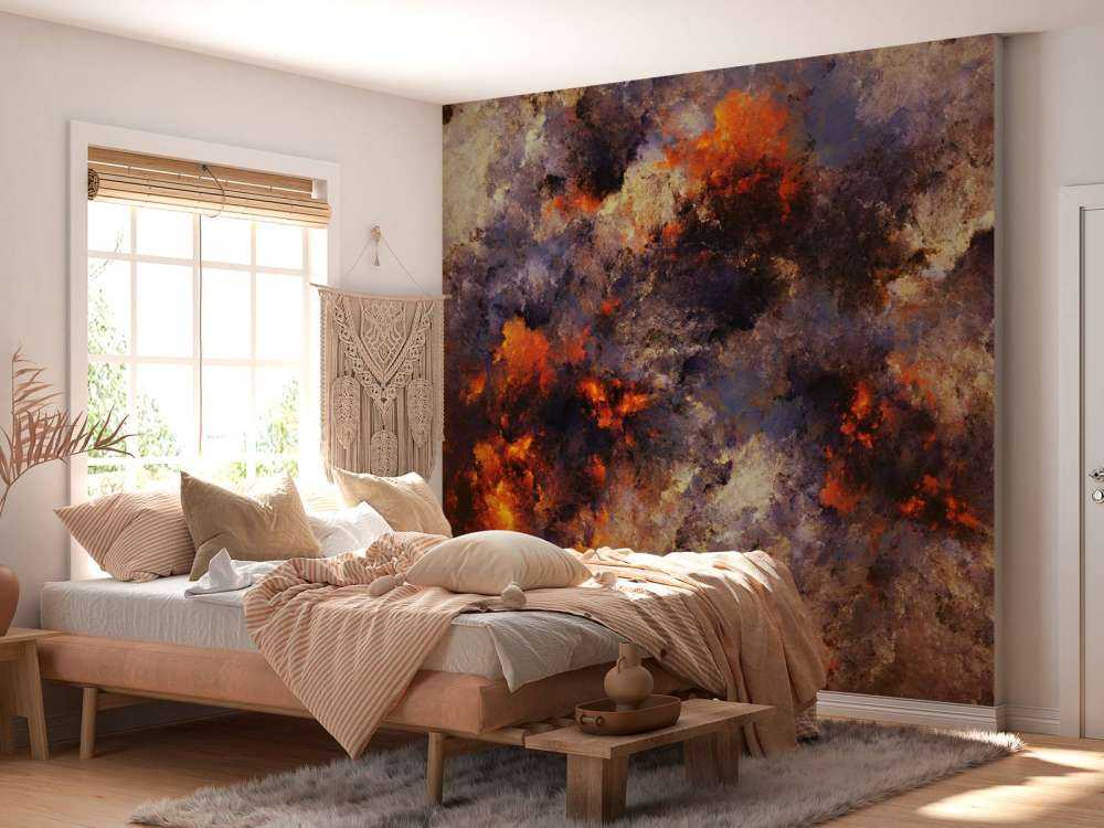 Nuvole scure astratte di fumo