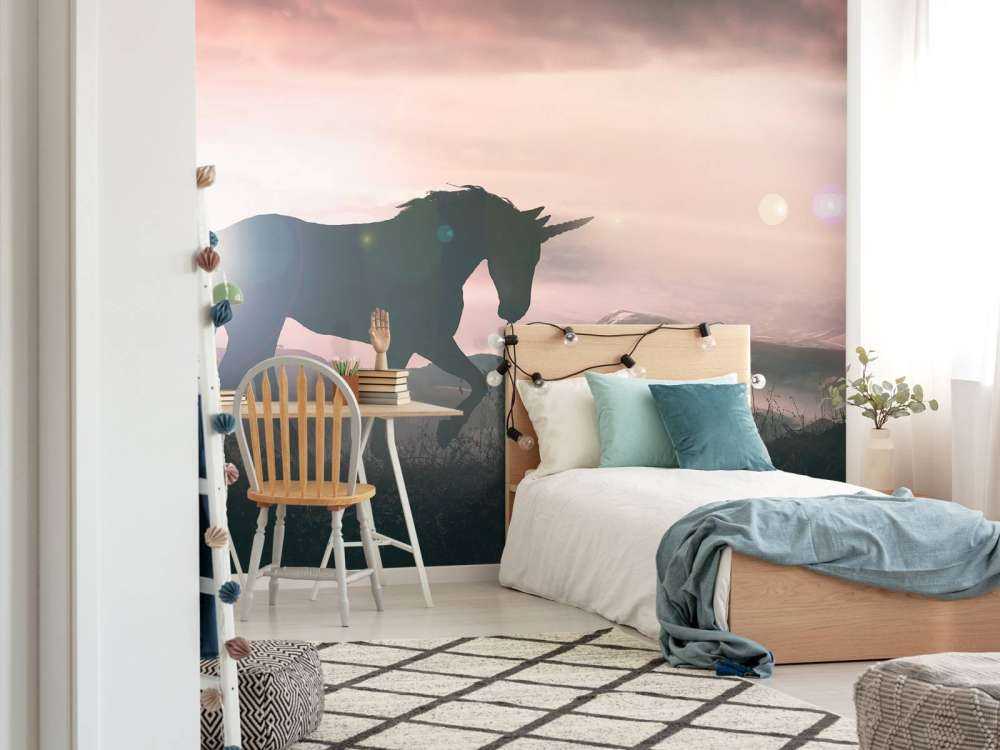 Unicorno al tramonto