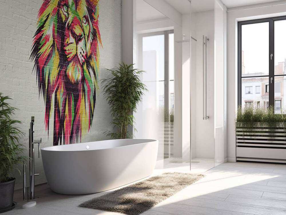 Graffiti di un leone